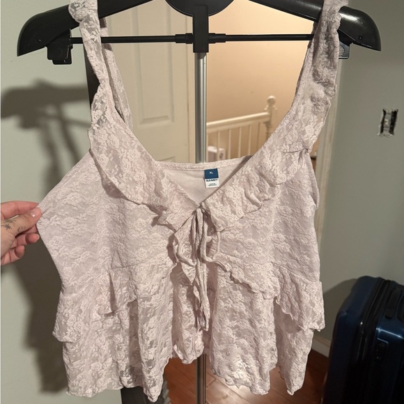 Old Navy Tops - Old Navy Boho Chic Lace Ruffle Women Top - Lavender Pink XL